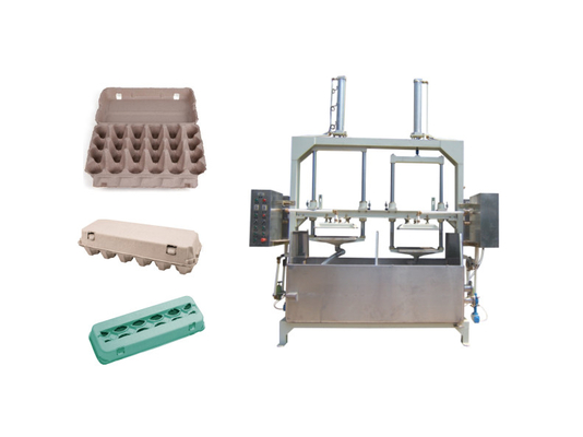 ​Semi - Auto Pulp Molding Fiber Egg Carton Production Line With Hot Press Machine