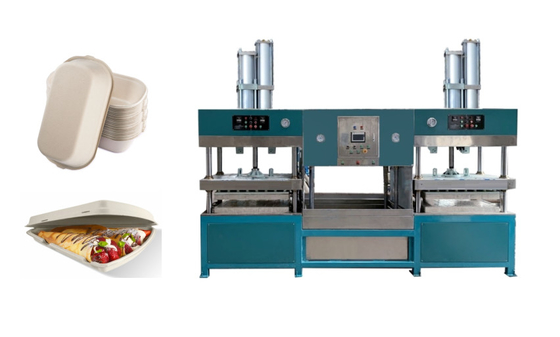 Replace Foam Paper Pulp Burger Box Meat Tray Forming Machine