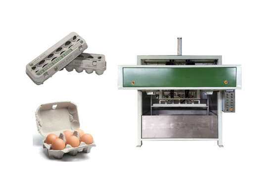 Moulded Fiber Paper Recycling Product Line For Egg Carton 6/10/15 Packs
