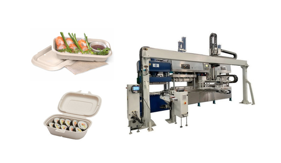 CE Virgin Pulp Molded Tableware Machine For Thermoforming Wet Pressing