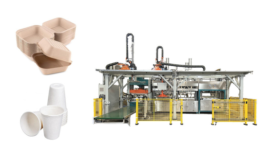 Bagasse Pulp Molding Machine For Virgin Pulp With PLC Control System