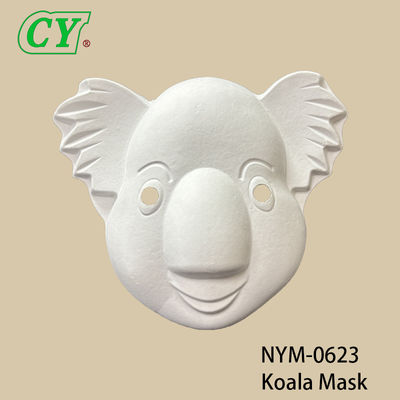 White DIY Halloween Animal Masks: Eco-Conscious Pulp Molded Base for Creative Drawing & Spray Painting