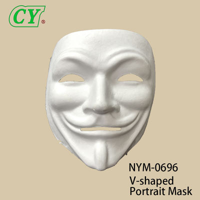 New DIY Craft Face Masks Blank White Paintable Paper Pulp Mask for Cosplay Halloween Family Games Party Masks