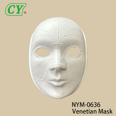 White Paper Mache Hand Painted Smile Face Cosplays Masks DIY Venetian Facemasks Party Masks