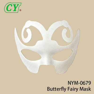 Children DIY white embryo fox mask pulp animal cat mask painting graffiti half face mask