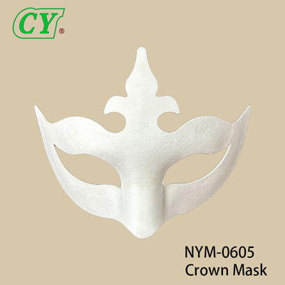 Children DIY white embryo fox mask pulp animal cat mask painting graffiti half face mask