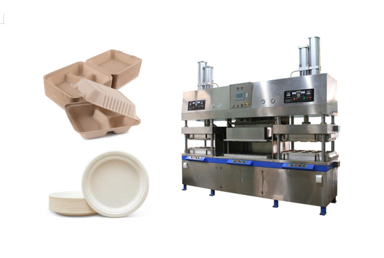 Bleach Pulp Sheet Dry In Mould Machine To Make Paper Plate And Burger Container